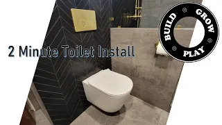 2 Minute Toilet Install - Wall Hung Toilet