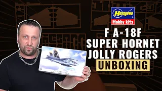 Hasegawa | F/A-18F Super Hornet Jolly Rogers 75th Anniversary Unboxing | #askHearns