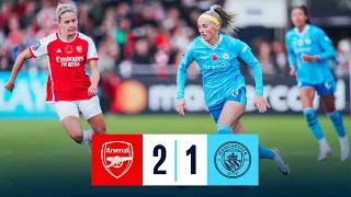 HIGHLIGHTS! LATE HEARTBREAK FOR CITY AT ARSENAL | Arsenal 2-1 Man City | WSL