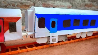 HOW TO MAKE INDIAN TRAIN COACH LHB BLUE || Ho scale | toy model