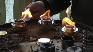 Spirituskocher im Vergleich (Test Tatonka, Trangia, Esbit, Toaks und Vargo)