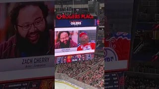 Celebrity look-alike cam at the Oilers Game