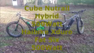 GoPro fatbike Cube Nutrail Hybrid & Haibike Xduro Fat Six  * Bosch CX 500Watt E Fatbike tour iqos
