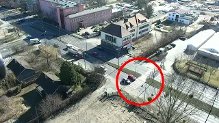 Dron i MCM obserwowali zachowanie kierowców w rejonie przejść dla pieszych - KMP Bydgoszcz