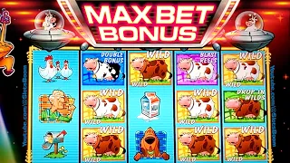 MAX BET WILD TRIGGER!!! BONUSES & BIG WINS!!! Invaders Return From the Planet Moolah - CASINO SLOTS