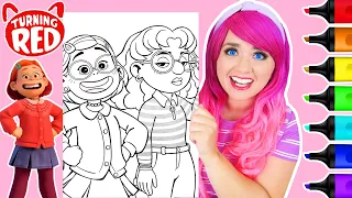 Coloring Turning Red Mei & Priya Disney Pixar Coloring Page | Ohuhu Art Markers