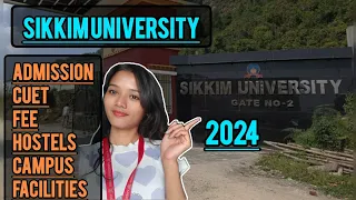 Sikkim university CUET 2024//Admission//Fees//#cuet2024 #sikkimuniversity