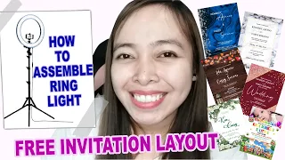 How to Assemble RING LIGHT + FREE Invitation Layout | Cassy Soriano