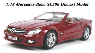 Unboxing of 1:18 Scale Mercedes-Benz SL550 Diecast Model In Red