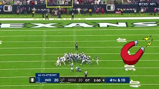 Rigged Colts-Texans Manipulated Missed FG in OT!