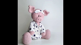 Игрушка крючком Свинка crochet toy pig