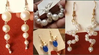 DIY JEWELRY; different types of Pearl earrings making; simple tricks//Pearl /Beads/