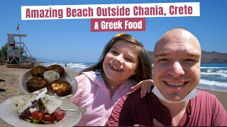 Agia Marina Beach Day & Greek Food in Crete | Things to Do Around Chania | Greece Travel 2021