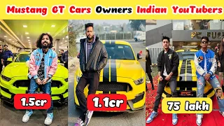 India के 5 ऐसे Youtuber जिनके पास Mustang GT Cars है 🚗🔥🔥#mustanggt#supercars#indiansupercar#mustang