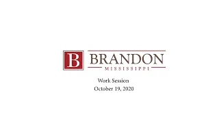 Work Session - October 19, 2020
