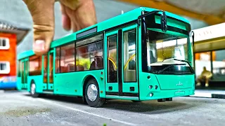 Model of the CITY BUS MAZ 203 scale 1/43. About cars.