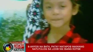 8-anyos na bata, patay matapos maiwang   natutulog sa loob ng isang kotse