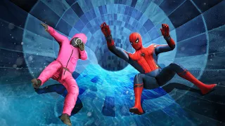 GTA 5 Water Ragdolls | Spiderman and Squid Game Guard in HUGE AQUAPARK! (New Water Slides)