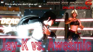 [DOA6] "This is Why You Don't Give Up!" @Himbo_JayK  (Kula) vs. Awesmic (Christie)