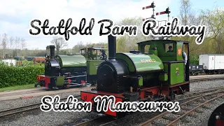 Statfold Barn Railway: Locomotive manoeuvres at Statfold Station