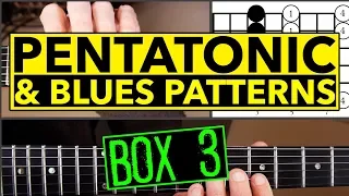 How To Play Minor Pentatonic And Blues Scale Guitar Lesson - Box 3