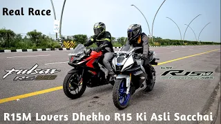 Yamaha R15M Vs Pulsar RS 200 | Drag Race | Ye Hai Asli Sach R15 Series Ka