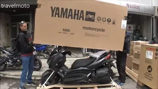 unboxing the new YAMAHA X-MAX 400 iron max scooter