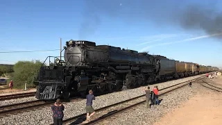 Union Pacific Big Boy #4014 Makes Emergency Stop Leaving Casa Grande, AZ (10/17/19)