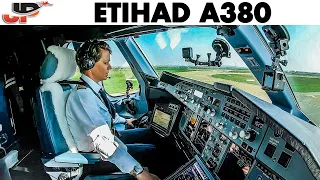 Captain Sophie Pilots ETIHAD A380 from Paris | Cockpit Views