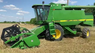 John Deere 9500 , уборка озимой пшеницы 24.07. 2021