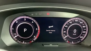 How to reset service and inspection light on VW Golf and Tiguan digital instrument cluster