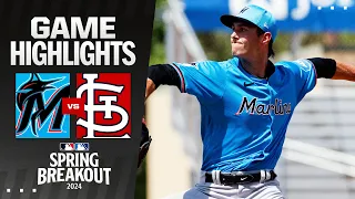 Marlins vs. Cardinals Spring Breakout Game Highlights (3/15/24) | MLB Highlights