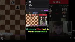 Chesscom CAUGHT STEALING points from Hans Niemann #shorts #chess