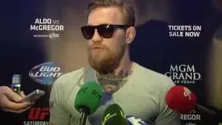 Media Scrum with Conor McGregor in Dublin at UFC 189 World Tour