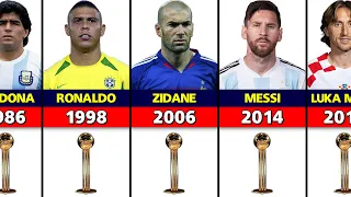 FIFA World Cup All Golden Ball Winners. World Cup Best Players.
