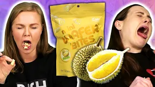 Irish People Try New Thai Snacks (Durian Rolls!)