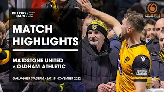 Maidstone United Vs Oldham Athletic (19/11/22)