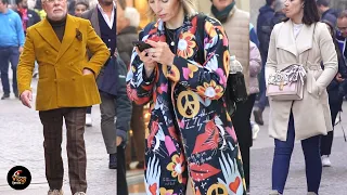 Start of Milan Fashion Week 2024. milan fall/winter street style. fashion week.  moda milan.