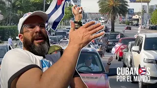 Caravana por el 2.º aniversario del 11J, las masivas protestas en Cuba contra la dictadura