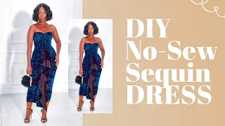 DIY NO-SEW SEQUIN DRESS