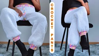 How To Crochet Jogger Pants / Crochet Trousers