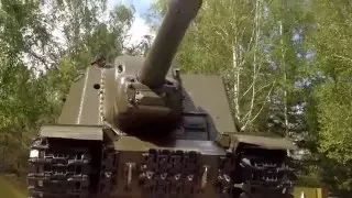 Танк Т-34, САУ  ИСУ-152 - техника Великой Победы, Новосибирск, Монумент Славы