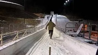 Bobsledding in Calgary without brakes