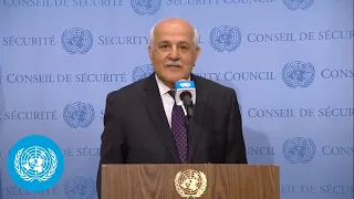 Palestine on Palestine/Israel - Security Council Media Stakeout (28 July 2021)  | United Nations
