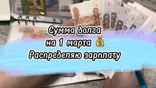 #19 Мои долги на 1 марта. Получила з/п #cash #cashenvelopes #распределениеденег