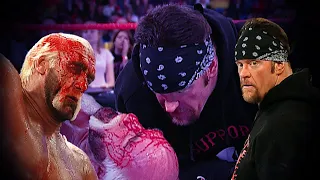 The Undertaker Sneak Attacks & Beats Hollywood Hulk Hogan To A Bloody Pulp! 4/29/02