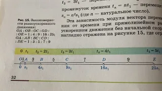 Физика 9 кл/Перышкин/Тема 8: Перемещение тела при прямолинейном равноуск.движении без нач.скорости