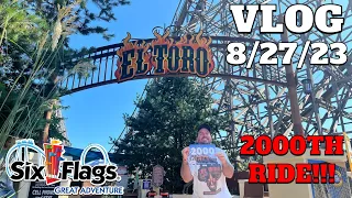Ryan's 2000th Ride on El Toro at Six Flags Great Adventure! | Vlog 8/27/23