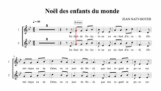 Noël des enfants du monde - Lignes mélodiques