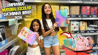 COMPRANDO MATERIAL ESCOLAR DE 2024 DA MINHA IRMÃ | O MUNDO DE LARISSA